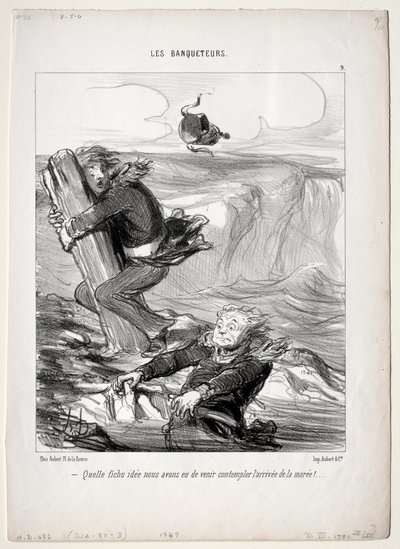 De banketters, plaat 9: Wat een zielig idee hebben we..., 1849 door Honoré Daumier