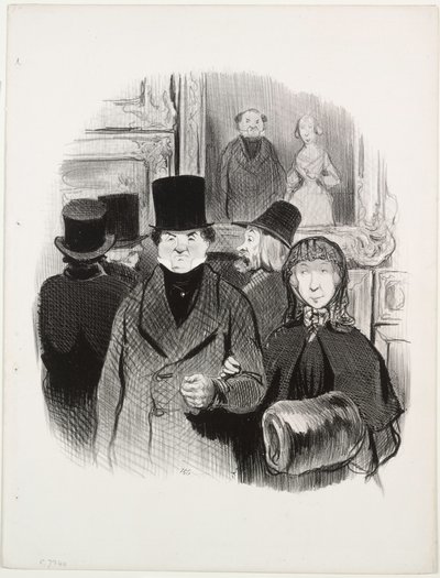 De Mooie Dagen van het Leven, plaat 59: Wanneer iemands portret in de Salon hangt door Honoré Daumier