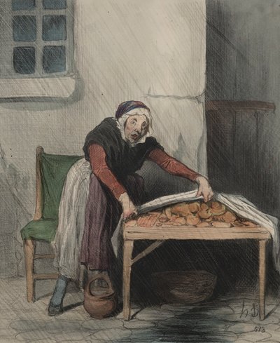 Het hoofdstuk van interpretaties, plaat 8: Elke brand vreest koud water, 1843 door Honoré Daumier
