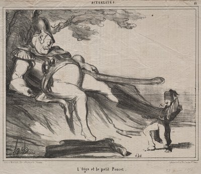 De Kozakken voor de lach (plaat 61): De reus en zijn kleine Klein Duimpje door Honoré Daumier