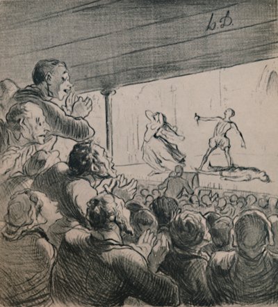 Het drama, ca. 1860s, 1946 door Honoré Daumier