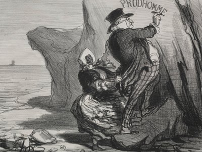 De Goede Bourgeois plaat 3: Ik wil een onvergankelijk monument van ons bezoek achterlaten... door Honoré Daumier