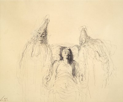 De Ingebeelde Zieke door Honoré Daumier