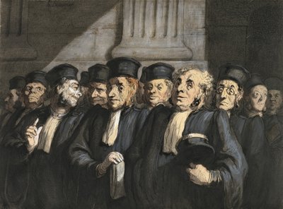 De aanklagers, begin 1860s door Honoré Daumier