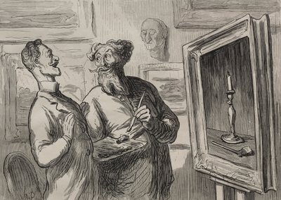 De Schilders: Een Realist Vindt Altijd een Andere Realist om Hem te Bewonderen door Honoré Daumier