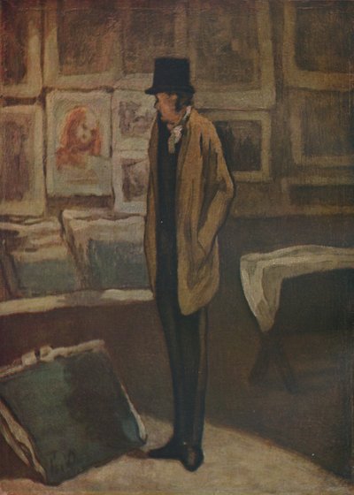 De prentliefhebber, 1857-1860 door Honoré Daumier