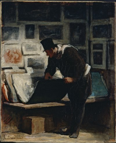 De prentverzamelaar door Honoré Daumier