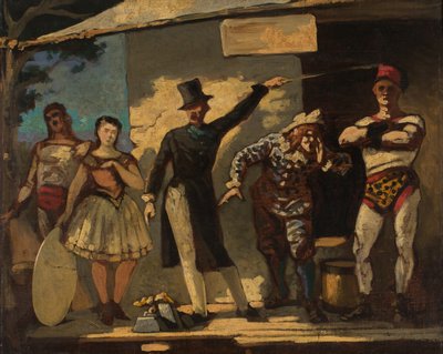 De Saltimbanques, tussen 1860 en 1865 door Honoré Daumier