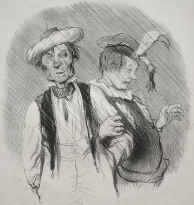 De mooie dagen van het leven, plaat 18: Mardi gras door Honoré Daumier