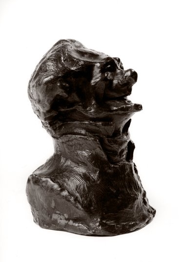 De bustes van de Celebrites van het Rechter Midden. Karikatuur door Charles Philipon, directeur van de Caricature en de Charivari. Journalist. De lachende edente. Beeldhouwwerk door Honore Daumier, 19e eeuw door Honoré Daumier