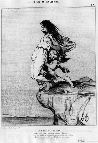 De dood van Sapho (Sappho). 