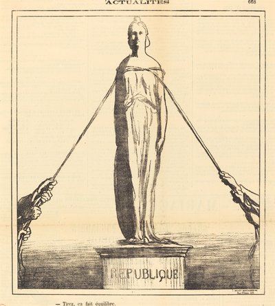 Trek, het maakt balans door Honoré Daumier