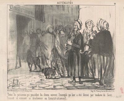 Alle Parijzenaars die honden bezitten... door Honoré Daumier