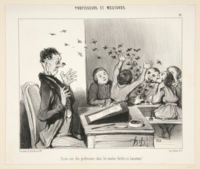 Triste sort des professeurs? - #19 pf Professeurs et Moutards door Honoré Daumier