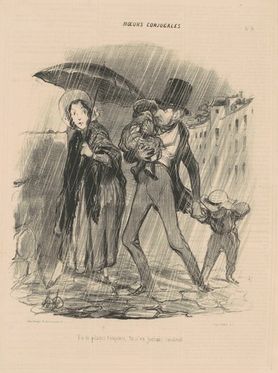 Je klaagt altijd, je bent nooit tevreden. door Honoré Daumier