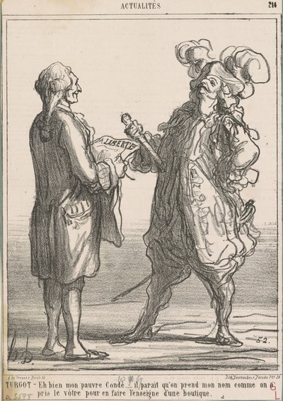 Turgot -- Nou, mijn arme Condé ... door Honoré Daumier