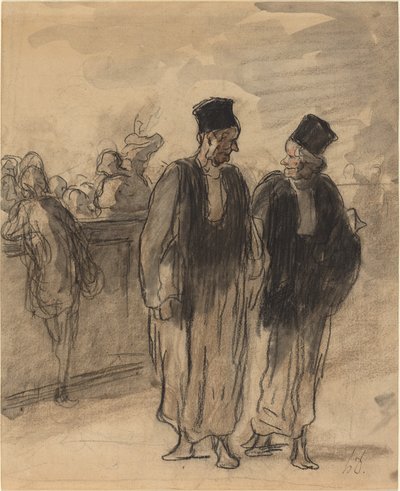 Twee Advocaten door Honoré Daumier