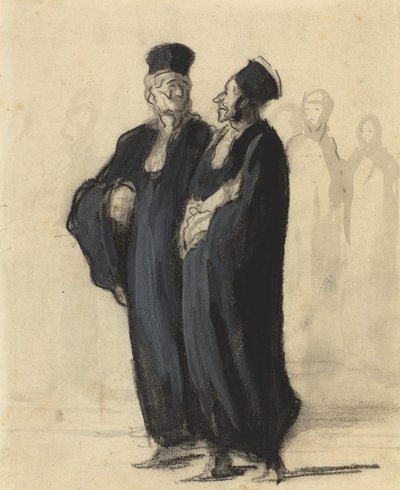 Twee advocaten door Honoré Daumier