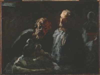Twee beeldhouwers door Honoré Daumier