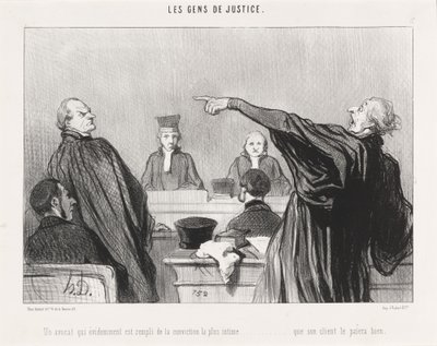 Een advocaat die... gevuld is met de overtuiging... intiem... door Honoré Daumier