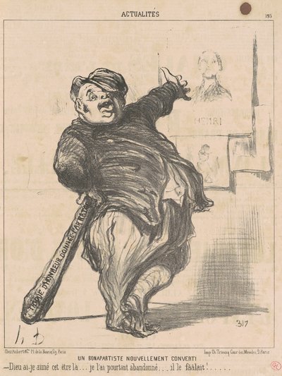 Een nieuw bekeerde Bonapartiste door Honoré Daumier