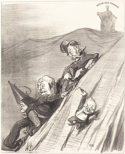 Een gevaarlijk pad door Honoré Daumier