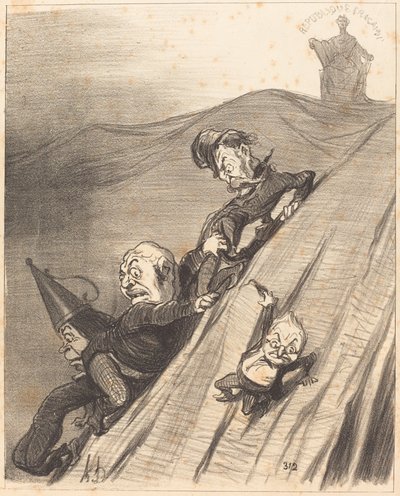 Een gevaarlijk pad door Honoré Daumier