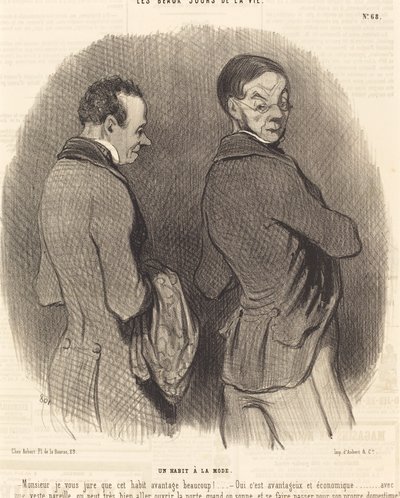 Een Modekostuum door Honoré Daumier
