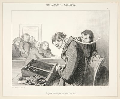 Een Jonge Man voor wie niets door Honoré Daumier