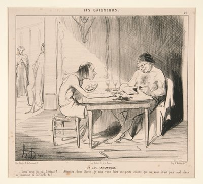 Een leuke woordspeling. Heb je zes, generaal? door Honoré Daumier