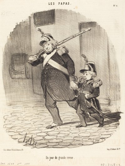 Een dag van grote parade door Honoré Daumier