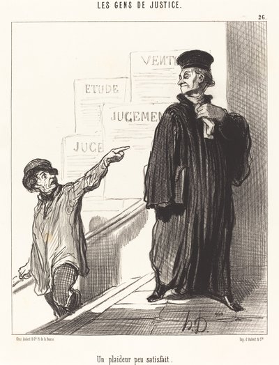 Een ontevreden eiser door Honoré Daumier