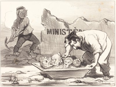 Een Reparatie door Honoré Daumier
