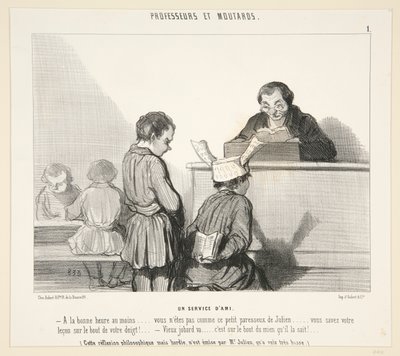 Een Dienst door Honoré Daumier