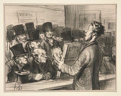 Een amateur - Maar wat is dat voor een schilderij door Honoré Daumier