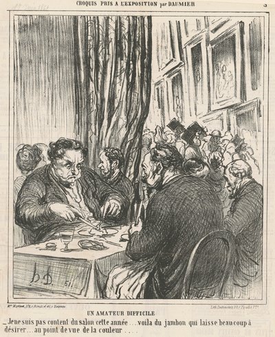 Een moeilijke liefhebber door Honoré Daumier