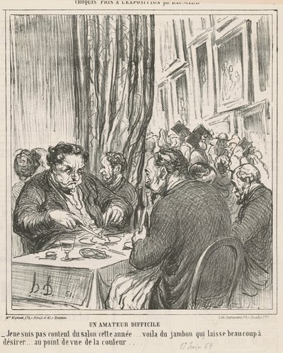 Een moeilijke liefhebber door Honoré Daumier