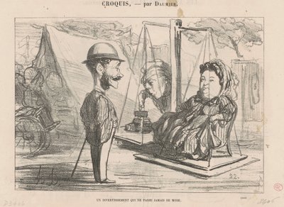 Een vermaak dat ... van mode door Honoré Daumier