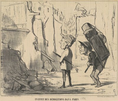 Een Effect van de Sloop in Parijs door Honoré Daumier
