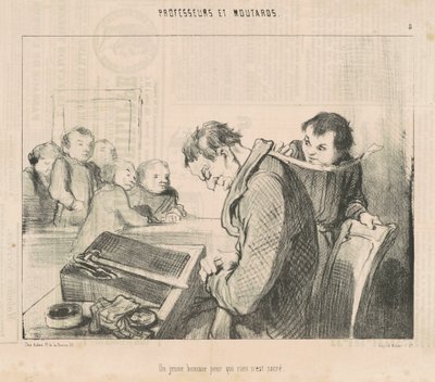 Een jonge man voor wie niets heilig is door Honoré Daumier