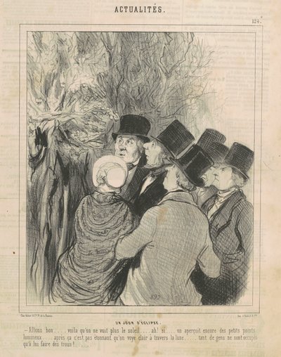 Een dag van zonsverduistering door Honoré Daumier