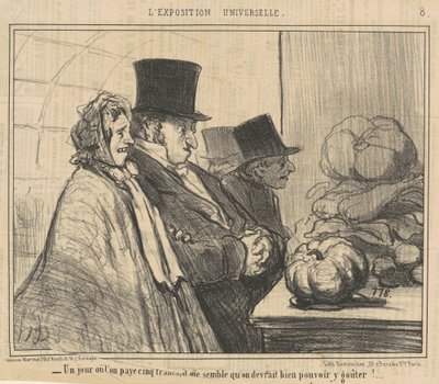 Een dag waarop men vijf frank betaalt door Honoré Daumier