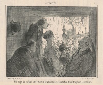 Een loge in het theater Ventadour door Honoré Daumier