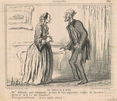 Een rivaal van Mr Hume door Honoré Daumier