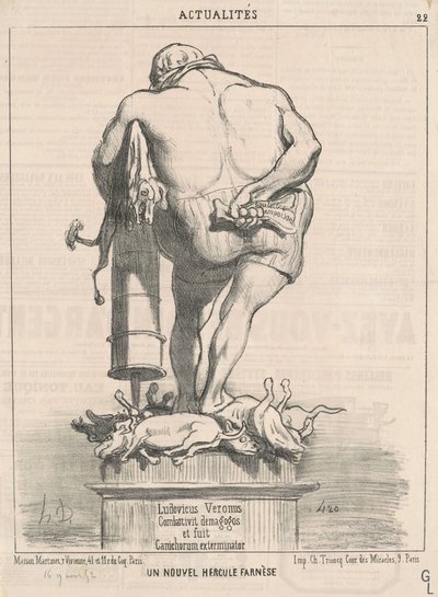 Een nieuwe Hercules Farnese door Honoré Daumier