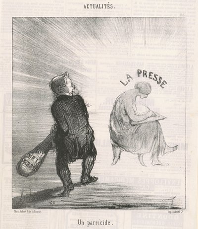 Een vadermoord door Honoré Daumier