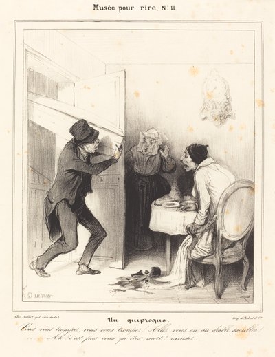 Een Misverstand - U vergist zich... ga... naar de duivel... door Honoré Daumier