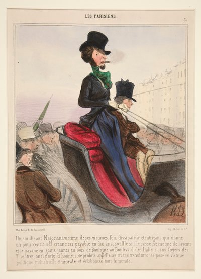 Een zogenaamde handelaar slachtoffer van zijn slachtoffers door Honoré Daumier