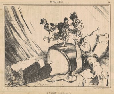 Een verschrikkelijke nachtmerrie door Honoré Daumier