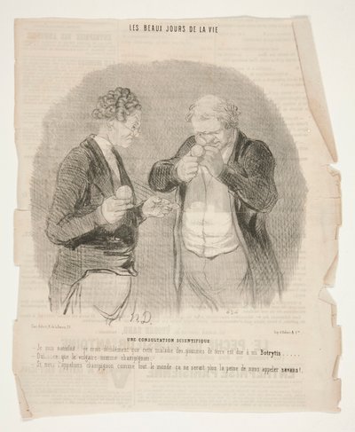 Een wetenschappelijk consult, uit Les Beaux Jours de la Vie door Honoré Daumier